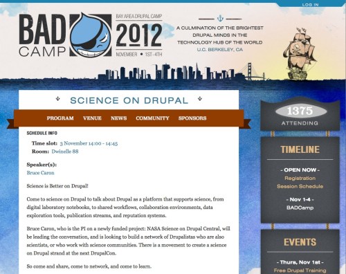 Science on Drupal at BadCamp